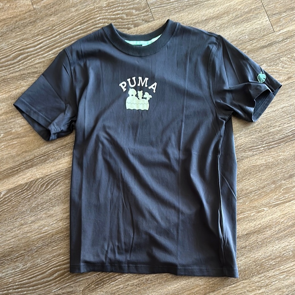 Puma Black Animal Crossing T-Shirt with Logo